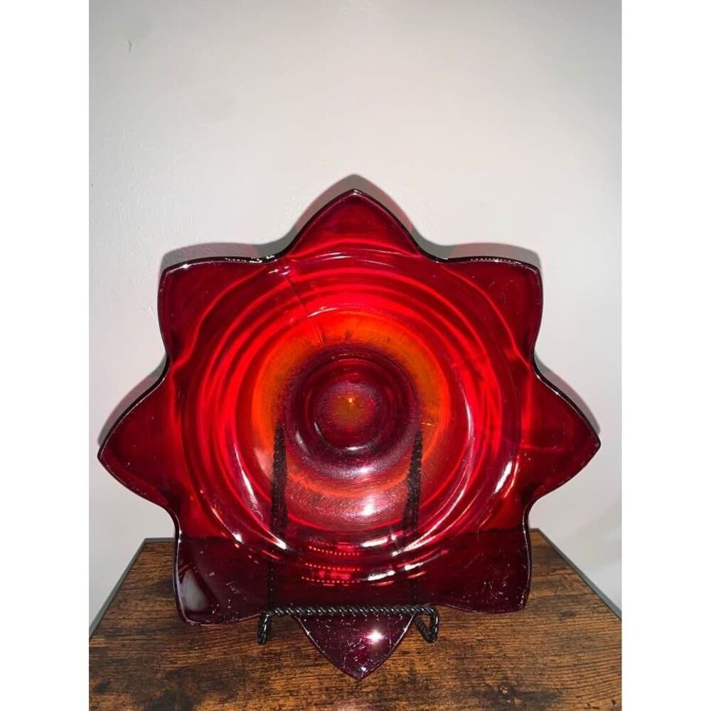 Vintage Fenton Ruby Red glass bowl